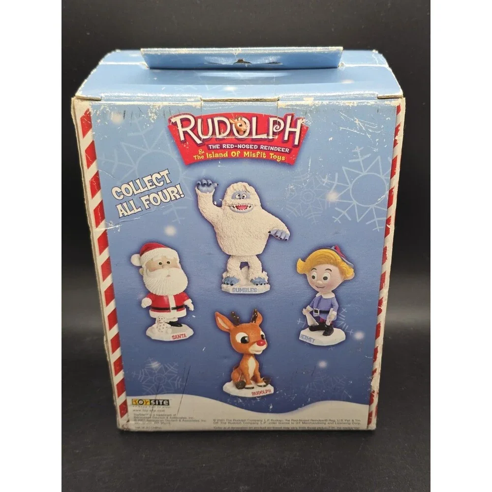 Toy-Site Bumble Bobblehead 2001 Rudolph the Red-Nosed Reindeer In Damaged Box